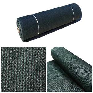 Malla de sombreo de punto por urdimbre 100% HDPE virgen, estabilizada contra rayos UV, verde oscuro, 80 g/m², con 40% y 80% de tasa de sombreo, corte para invernaderos y agricultura - Product Image 1