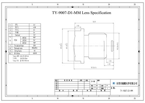 Objectif avant et arrière haute performance F2.4mm Apeture TTL 18.5mm 170 degrés DFOV pour la surveillance automobile - Product Image 6
