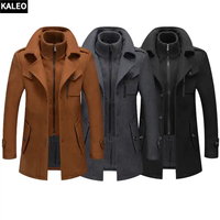 Manteau d'hiver pour homme Kaleo, nouvelle conception de haute qualité, en laine, imperméable, réversible, épais, long, écologique, respirant, pour l'extérieur