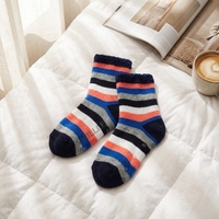 Chaussettes en coton antidérapantes pour tout-petits garçons-Chaussettes chaudes à poignées organiques pour bébé de 1 à 3 ans
