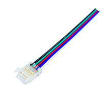 Connecteur de bande LED COB RGB transparent sans soudure 2 3 4 broches 5mm 8mm 10mm à fixation rapide pour ruban lumineux PC