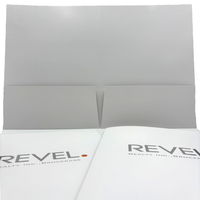 Porta Tarjetas con Logotipo Personalizado Sliver Logo Office Supplies, Dos Bolsillos, Carpetas para Papel A4