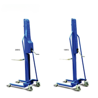 Mini élévateur manuel en acier inoxydable série SR M, capacité 100-200 kg, hauteur de levage 1,5 m, pour chariot élévateur, utilisation tout-terrain et intérieure, élévateur de palettes