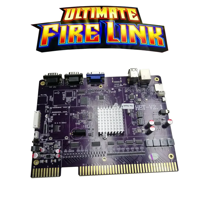 Firelink machines pcb game coin pusher fire link 8 in 1 multi game machine board with harness