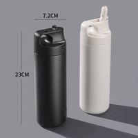 Bouteille d'eau isotherme en acier inoxydable de 500 ml avec logo personnalisé OEM, pour boissons chaudes et froides, eau bouillante, idéale pour le sport