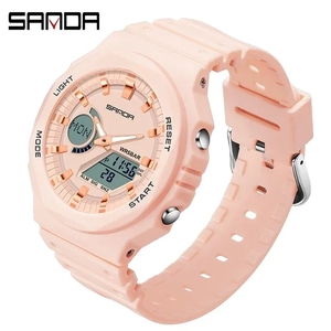<span class=keywords><strong>Orologio</strong></span> <span class=keywords><strong>da</strong></span> <span class=keywords><strong>polso</strong></span> digitale 6016 Sanda con Display a LED calendario di allarme a doppio puntatore luminoso classico alla moda <span class=keywords><strong>orologio</strong></span> in plastica dal Design semplice - Product Image 5