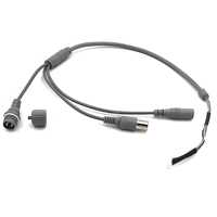 Cable de alimentación de vídeo de 550mm, arnés de cableado, aislamiento de PVC, Conductor Coaxial de cobre de 50ohm, botón de Reinicio de alimentación CC, conector BNC