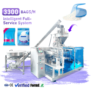 Máquina Empacadora de Polvo Totalmente Automática para Bolsas Preformadas Doypack, Máquina de Llenado de Bolsas Preformadas con Tornillo - Product Image 1