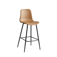 EaseNeat Tabouret de bar en métal moderne de luxe avec comptoir en cuir Banc/chaise haut pour salle à manger Hôtel Outdoor Home Bar Use