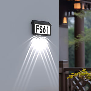 Luci Solari <span class=keywords><strong>a</strong></span> LED da Parete IP65 Impermeabili per Esterni, Insegne con Numeri Civici per Giardino, Targhe per Porte, Angolo di Illuminazione <span class=keywords><strong>a</strong></span> 360° - Product Image 2