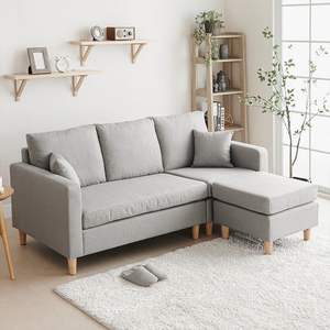 طقم أريكة عالي الجودة بتصميم عصري وبسيط على الطراز الأوروبي، توصيل سريع، أريكة ثلاثية المقاعد على شكل حرف L، أثاث فاخر لغرفة المعيشة - Product Image 5