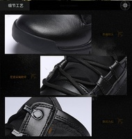 Bottes tactiques hautes marron pour hommes avec semelle en caoutchouc antidérapante, doublure en mesh, lacets, chaussures de randonnée en plein air