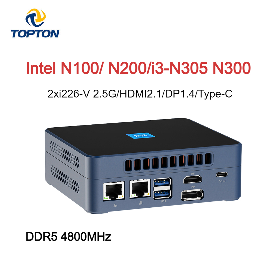 Topton Mini PC 12th Gen InteI I3 N305 N300 N200 DDR5 PCIE3.0x4