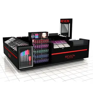 Professionele Make-Up Display Stands, Makeup Mac Cosmetische Display Stand, Vrijstaande Kiosk Voor Verkoop