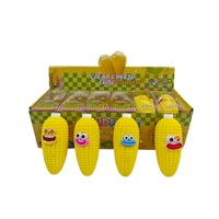 Jouet anti-stress fantaisie en blocs de construction souple en forme de fruits, avec visages expressifs variés et couinants, unisexe