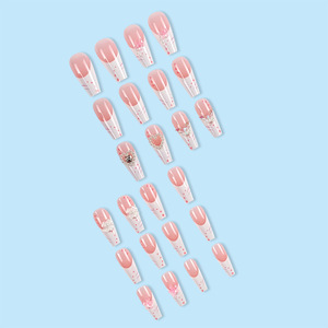 <span class=keywords><strong>Faux</strong></span> <span class=keywords><strong>ongles</strong></span> en ABS de haute qualité, blancs, Love, 24 pièces, pointes françaises, à presser, pour <span class=keywords><strong>mariée</strong></span>, femmes, vente en gros - Product Image 2