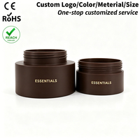 Pot vide de luxe en PET blanc mat de 15g, 20g, 30g avec couvercles à vis pour beurre corporel, crème hydratante et cosmétiques pour le visage