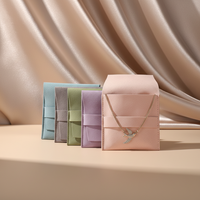 Petits sacs en velours de luxe pour bijoux avec logo personnalisé et pochette à boutons pour bijoux vente en gros