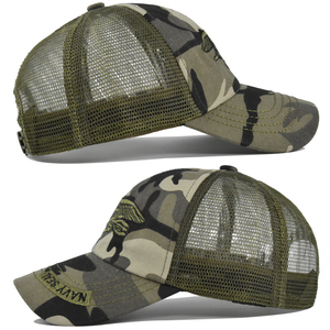 Casquette de baseball sportive haut de gamme pour hommes et femmes avec dos en maille camouflage, imprimé opérations spéciales, protection solaire et ajustement confortable - Product Image 2