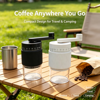 Moulin à café manuel portable en céramique, réglage de la finesse, capacité de 25 g, écologique, pour usage domestique et extérieur