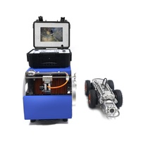 Robot de inspección de orugas de tubería de alcantarillado CCTV con cámara PTZ HD de 360 ° Sistema de elevación automática Localizador de 512Hz y cable de 300m para encuesta de drenaje