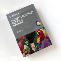 Ensemble de 24 crayons de couleur triangulaires de grande taille, crayons de qualité artiste pour étudiants avec taille-crayon dédié, logo personnalisé, vente en gros en stock