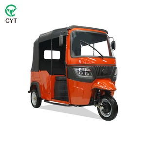 Tuk-tuk électrique à 3 roues à design fermé avec auvent imperméable et phares à lentille réfléchissante - Product Image 1