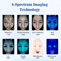 Software Actualizado Gratuito Q2 con 3 Cámaras, Analizador de Piel, Detector de Acné y Poros, Escáner Facial de 36 Millones de Píxeles HD, con Certificación CE