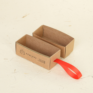Boîte à tiroir en kraft avec impression offset personnalisée pour les informations de contact de la marque, ruban satiné, poignée pour les colis cadeaux en gros - Product Image 2