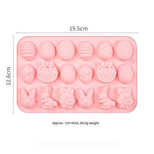 Moules à chocolat en <span class=keywords><strong>silicone</strong></span> colorés à prise facile <span class=keywords><strong>avec</strong></span> bords épais pour une manipulation confortable lors du remplissage - Product Image 2