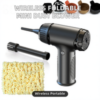 Souffleur de poussière sans fil portable rechargeable à charge rapide pour le nettoyage des boîtiers d'ordinateur, des claviers, des voitures et des véhicules