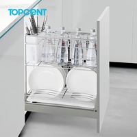 Panier coulissant étroit en acier inoxydable Topcent pour tiroir à condiments de cuisine