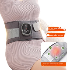 Nouvelle ceinture de massage lombaire à affichage numérique avec vibration et chaleur pour soulager les douleurs lombaires, en tissu tricoté extensible Spandex/Polyester - Product Image 2