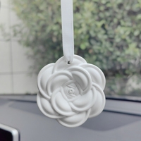 Diffuseur d'huiles essentielles en porcelaine fait main, fleur en céramique parfumée à suspendre, parfum d'ambiance pour la maison, plâtre aromatique, désodorisant d'air - Vente chaude