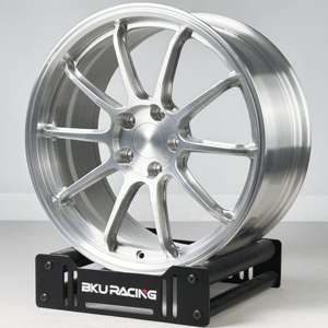 Rines BKU Forjados Personalizados 5x114.3 de 17 18 19 Pulgadas en Plata Cepillado, 5 Birlos de Aleación para Jdm <span class=keywords><strong>Subaru</strong></span> <span class=keywords><strong>Impreza</strong></span> <span class=keywords><strong>Sti</strong></span> BRZ GT86 Supra Wrc - Product Image 1