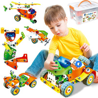 Jouet de construction en plastique souple STEM pour enfants, blocs de construction, voiture, tournevis 12-en-1, boîte à outils, puzzle combiné, pour les enfants de 4 à 6 ans, modèle