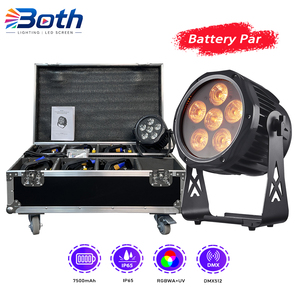 Outdoor 6in1 RGBWA UV LED Par Light 6x18W Rechargeable Battery Uplight for DJ Wedding - Product Image 1