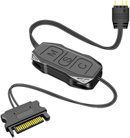 Contrôleur ARGB 5V 3 broches avec alimentation SATA pour cartes mères sans ARGB 5V ou ventilateurs ARGB DIY, etc.
