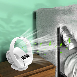 <span class=keywords><strong>Ventilateur</strong></span> mural sans pales moderne avec télécommande et tête oscillante, batterie 4000 mAh pour hôtel, maison et voiture - Product Image 4