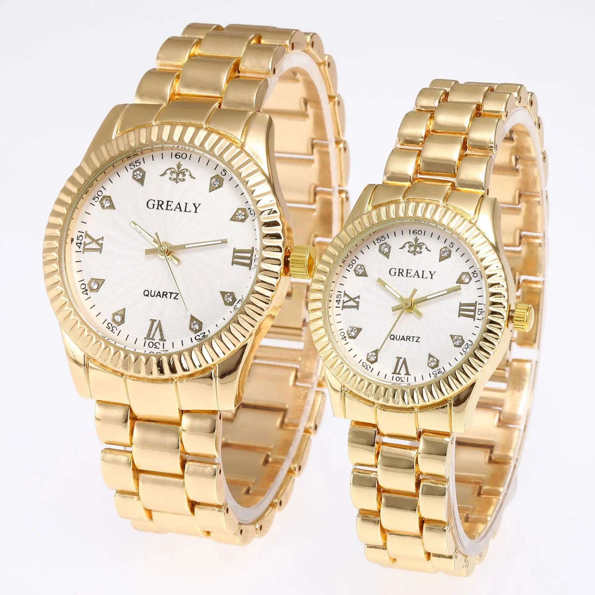 New Fashion Quartz Special Color Changeable Face Men's Business Steel Band Watch Couple Watch