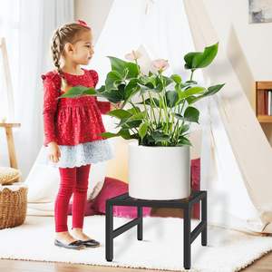 Support pour plantes d'<span class=keywords><strong>intérieur</strong></span> et d'extérieur, robuste, en fer forgé, socle métallique, support bas pour fleurs, étagère de présentation pour plantes - Product Image 2