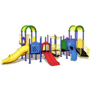 Extérieur enfants jardin parc arrière-cour stand bébé jouets tube manèges balançoire ensemble jouer sol playhouse toboggan en plastique - Product Image 2