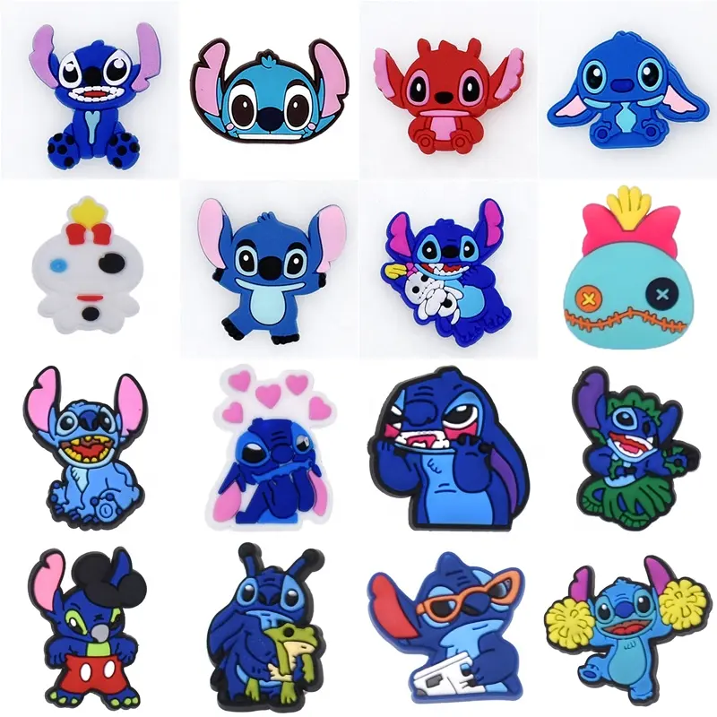 Wholesale Product Popular Cute Sandal Charms Stitch monster Shoe Charms Shoes Accessories Soft PVc Charms For Diy Shoe