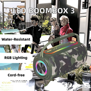 Ngoài Trời Di Động Không Dây Cho Loa 360 LED Boombox 3 20W Âm Nhạc Máy Nghe Nhạc RGB Không Thấm Nước <span class=keywords><strong>PC</strong></span> Cột Máy Tính Điều Khiển Bằng Giọng Nói - Product Image 5