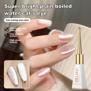 <span class=keywords><strong>Esmalte</strong></span> <span class=keywords><strong>de</strong></span> <span class=keywords><strong>Uñas</strong></span> Gel Cat Eye con Cuentas <span class=keywords><strong>de</strong></span> Vidrio, <span class=keywords><strong>Gris</strong></span> con un Toque <span class=keywords><strong>de</strong></span> Blanco, Gel Líquido Cat Eye con Partículas Magnéticas Microfinas - Product Image 4