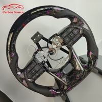 4-Pack pour Toyota Racing Volant en fibre de carbone Accessoires de voiture en cuir pour modèle Land Cruiser