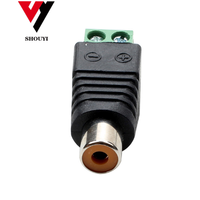 Connecteur mâle pour CCTV, de Type vert, AV à vis RCA