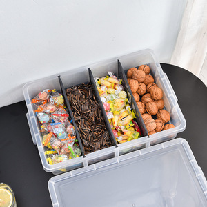Transparent Lingerie <b>Storage</b> <b>Box</b> With Dividers Stackable Organizer For Socks And Underwear Rectangle Shape With Lid - Product Image 4