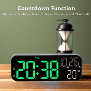 <b>LED</b> Digital Desk Alarm <b>Clock</b> with Temperature Date Wake up Alarm <b>Clock</b> Reloj Digital Table <b>Clock</b> - Product Image 3