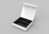 Boîte cadeau magnétique écologique avec logo personnalisé, inserts en mousse de velours pour l'emballage avec fermeture magnétique